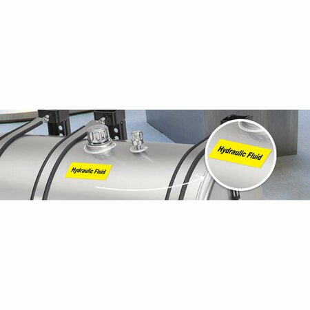 Fuel Stickers Hydraulic Fluid Sticker, Hydraulic Oil Label: Drum, Tanks, Container, Hvy-Dty, 6''x2'', 20PK Z-262HF-20PK